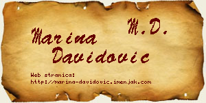 Marina Davidović vizit kartica